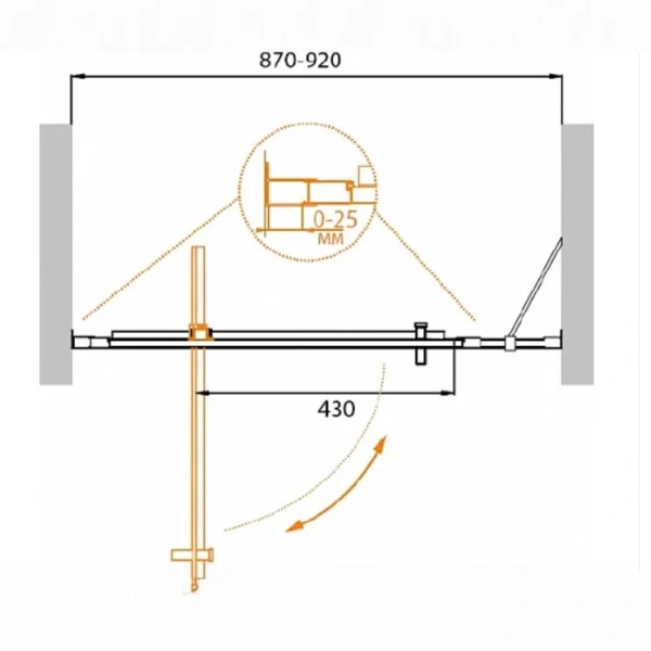Душевая дверь стекло прозрачное Cezares - фото 2