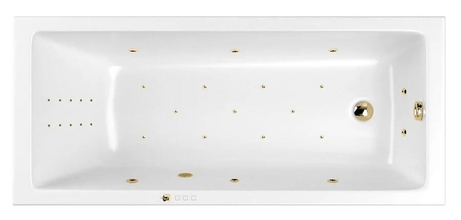 Ванна гидромассажная Whitecross Wave 150 x 70 см, ULTRA NANO, золото, белый, 0101.150070.100.ULTRANANO.GL - фото 1