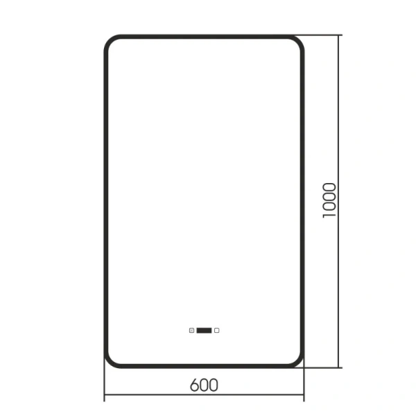 Зеркало с подсветкой Abber See 60 см с часами - фото 2