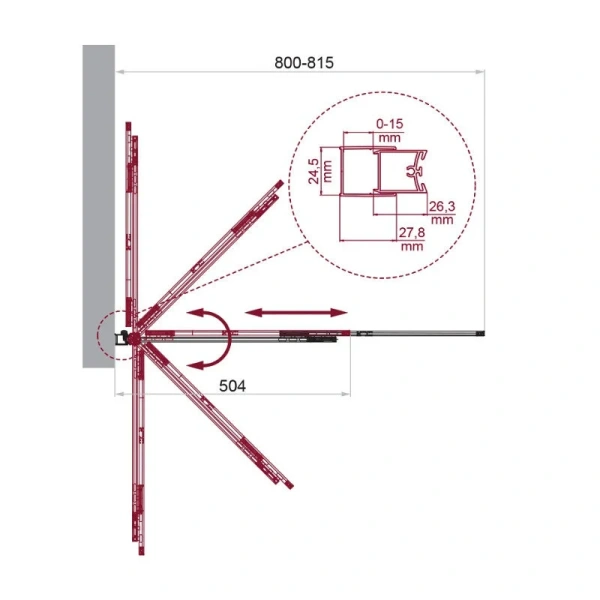 Шторка для ванны BelBagno Luce 80х145 см профиль хром - фото 2