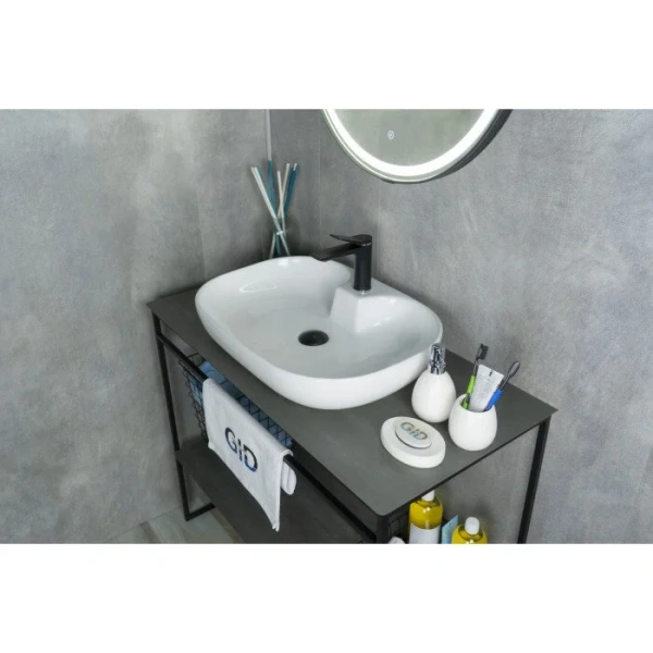 Раковина GID Lago N9446b 61 см белая, в форме чаши, круглой формы - фото 5