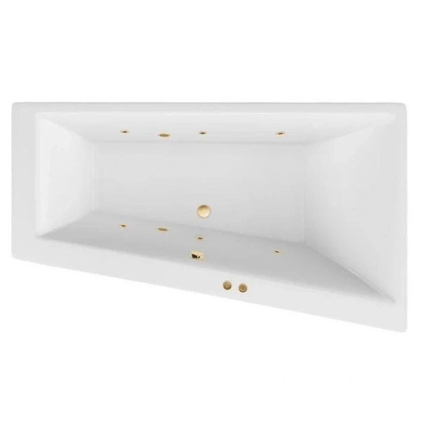 Ванна гидромассажная Excellent Sfera Soft 170 x 100 см, правая, белый/золото, WAEX.SFP17.SOFT.GL - фото 1