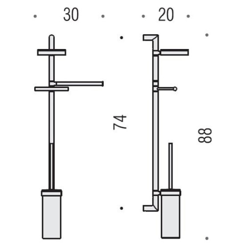 Стойка для ванной Colombo Planets настенная - фото 3