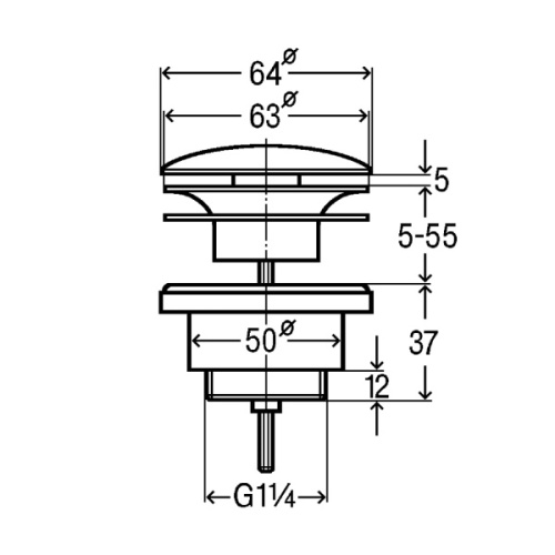 Донный клапан Viega Click-Clack Visign V1 492687 - фото 2