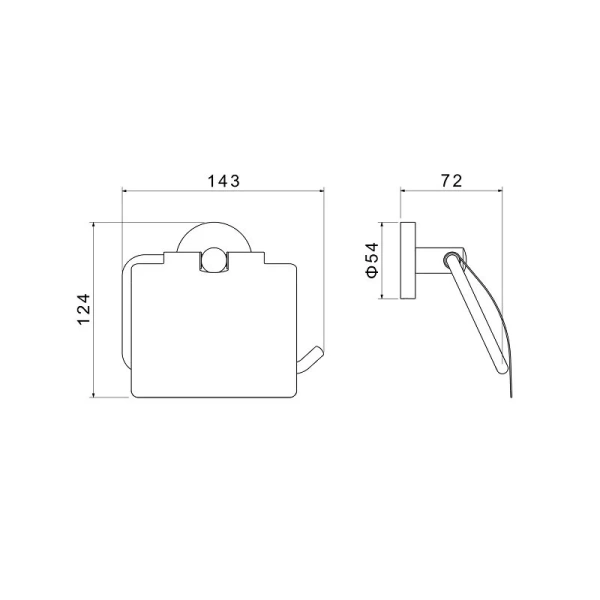 Бумагодержатель Акватек Оберон хром - фото 2