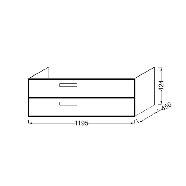 Тумба под раковину подвесная Jacob Delafon Rythmik 120 см арлингтонский дуб, в наличии - фото 2