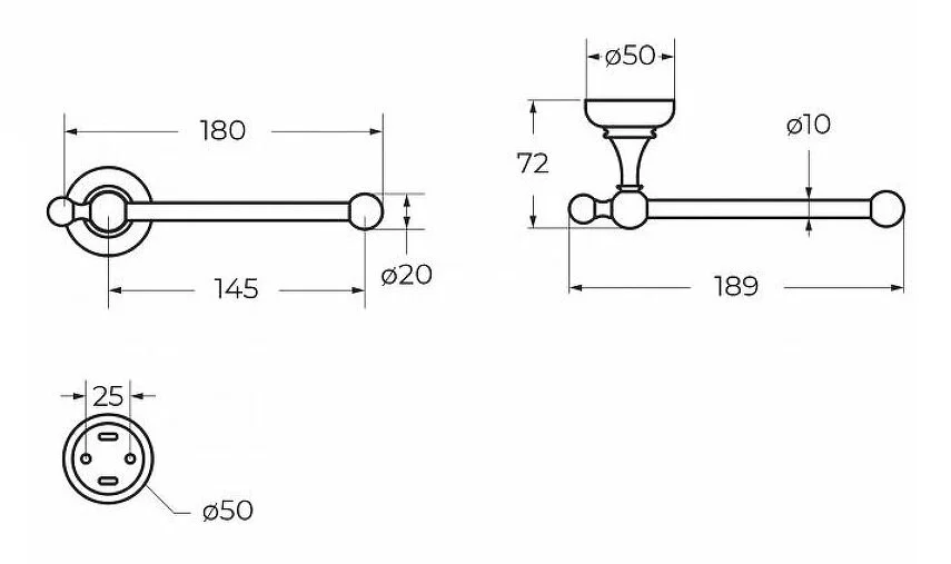 Бумагодержатель Cezares Aphrodite бронза, классические, ретро - фото 2