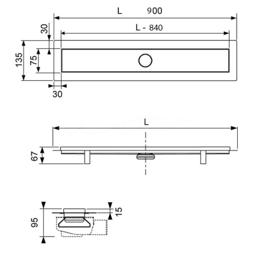 Схема, душевой лоток - фото 2