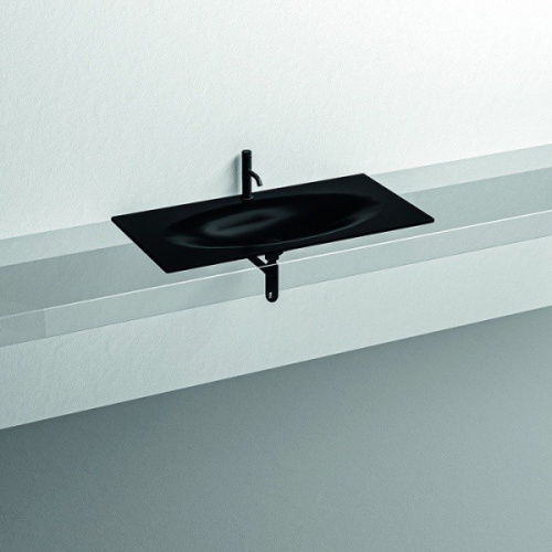 Раковина Kerasan Shape 102 см черная матовая - фото 2