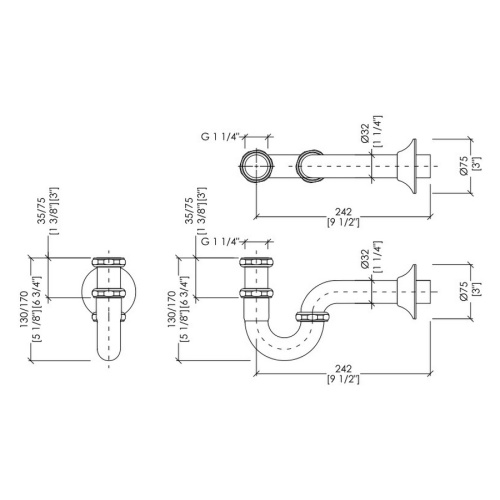 Комплект для крановой арматуры Devon & Devon DUHl162 на 3 отверстия - фото 3