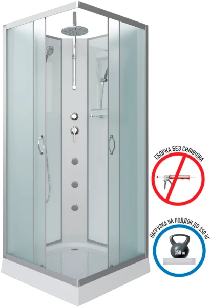 Душевая кабина Niagara Classic 90х90 см с гидромассажем, квадратные - фото 2