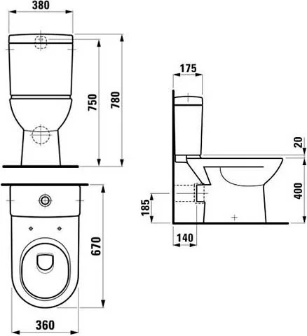 Бачок для унитаза Laufen Pro с нижним подводом слева index_2 - фото 5