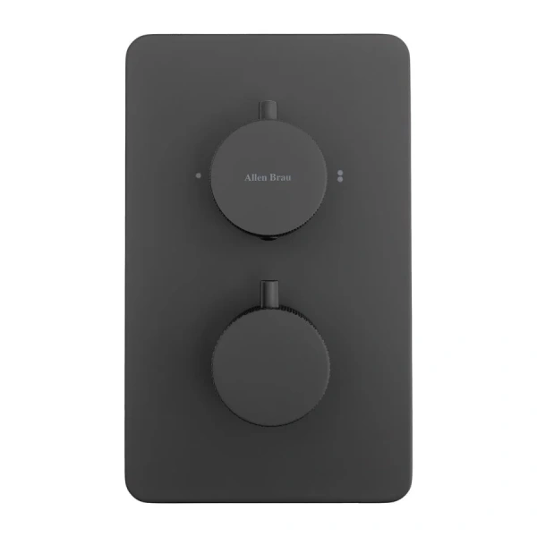 Смеситель Allen Brau Priority 5.3U123-31 для ванны и душа, термостатический, с внутренней частью, цвет черный матовый - фото 1