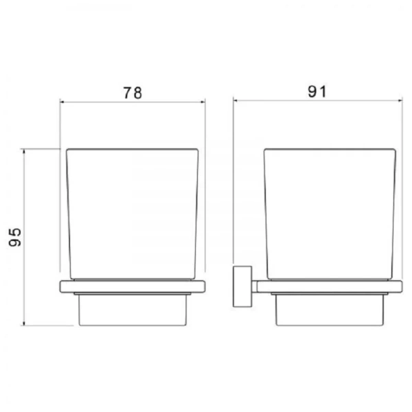Стакан для ванной Timo Torne черный - фото 4