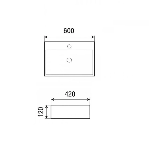 Раковина Grossman 60 см белая - фото 2