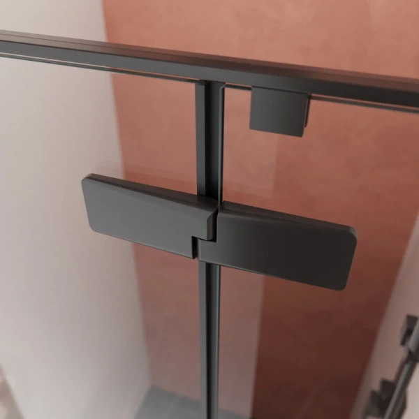 Душевая дверь в нишу Cezares Liner 90 см левая профиль черный, в наличии - фото 8