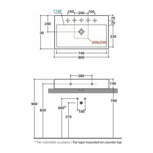 Раковина накладная Globo Classic SCL81 - фото 3