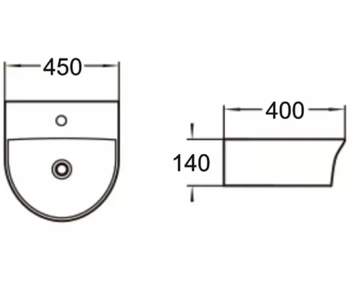 Раковина SantiLine 45 см белая - фото 2