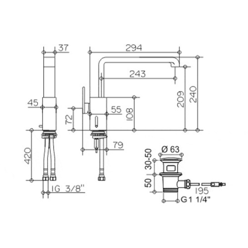 Смеситель для раковины Keuco Edition 300 53010 010000 - фото 3