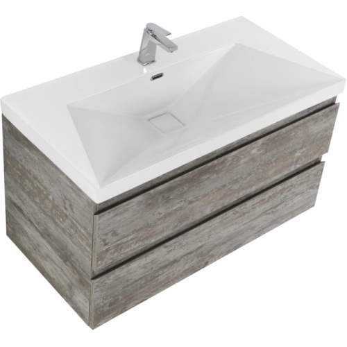Тумба под раковину подвесная Cezares Molveno 100 см legno grigio - фото 4