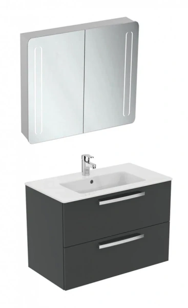 Тумба с раковиной подвесная Ideal Standard Tempo E0573 80 см с 2-мя ящиками - фото 3