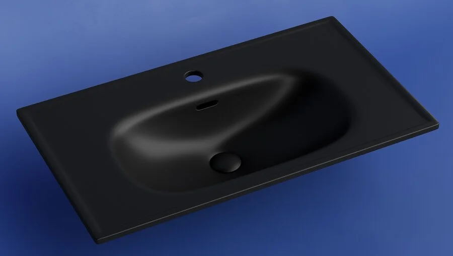 Раковина Ceramica Nova Sabo 80 см черная матовая - фото 3