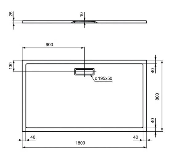 Душевой поддон Ideal Standard Ultraflat New T4473 180x80 см акриловый - фото 4