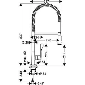 Смеситель для кухни Axor Citterio 39840 - фото 2