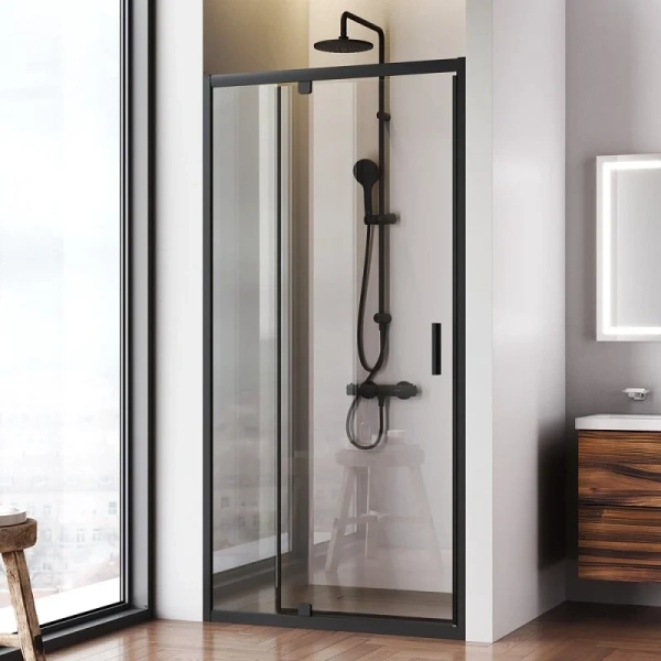 Душевая дверь в нишу Am.Pm Gem 100 см профиль черный - фото 3