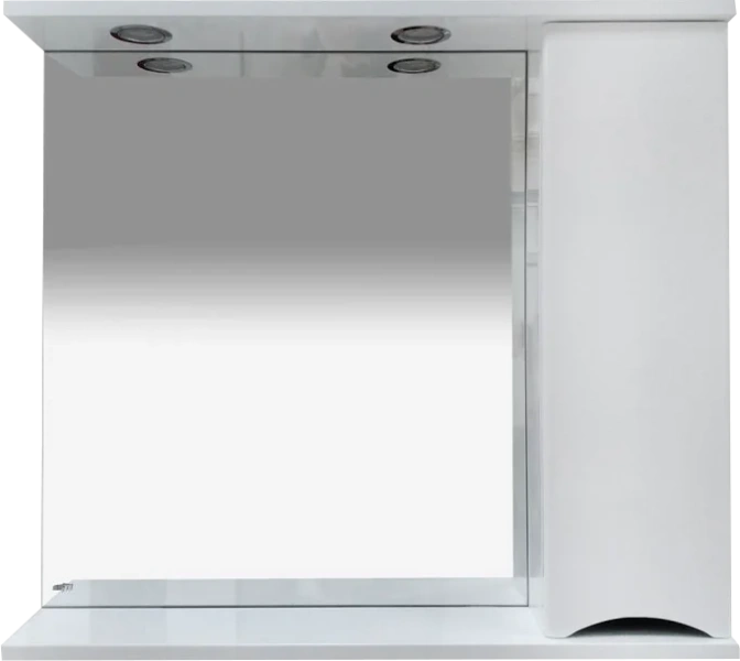 Зеркальный шкаф с подсветкой Misty Элвис 85 см правый - фото 1