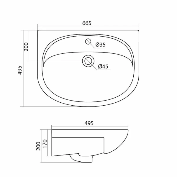 Раковина мебельная Style Line Стелла 65 см белая, в наличии - фото 2