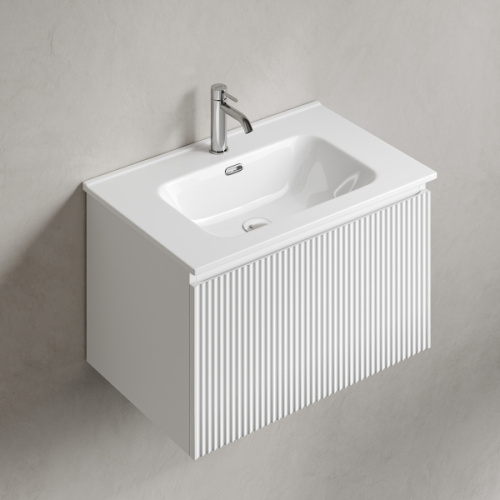 Тумба под раковину подвесная Sancos Snob R 1.0 70 см bianco, моноблок - фото 5