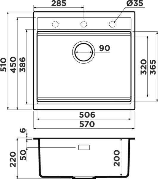 Мойка для кухни Omoikiri Kitagawa 4993 57 см врезная - фото 3