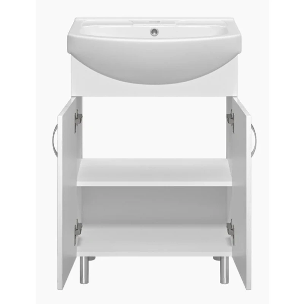 Тумба под раковину напольная Misty Изео 60 см белая - фото 4