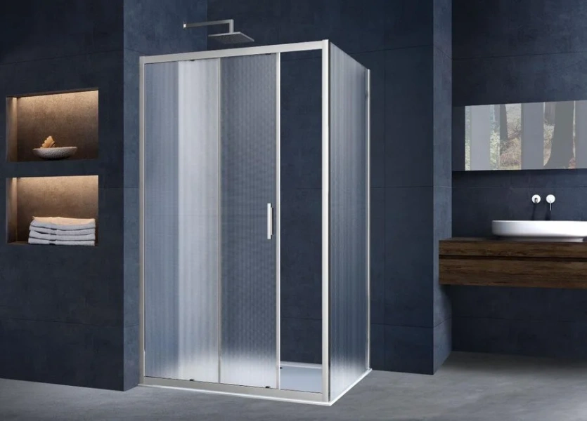 Душевой уголок Vincea Alpha 120х80 см стекло текстурное, хром - фото 4