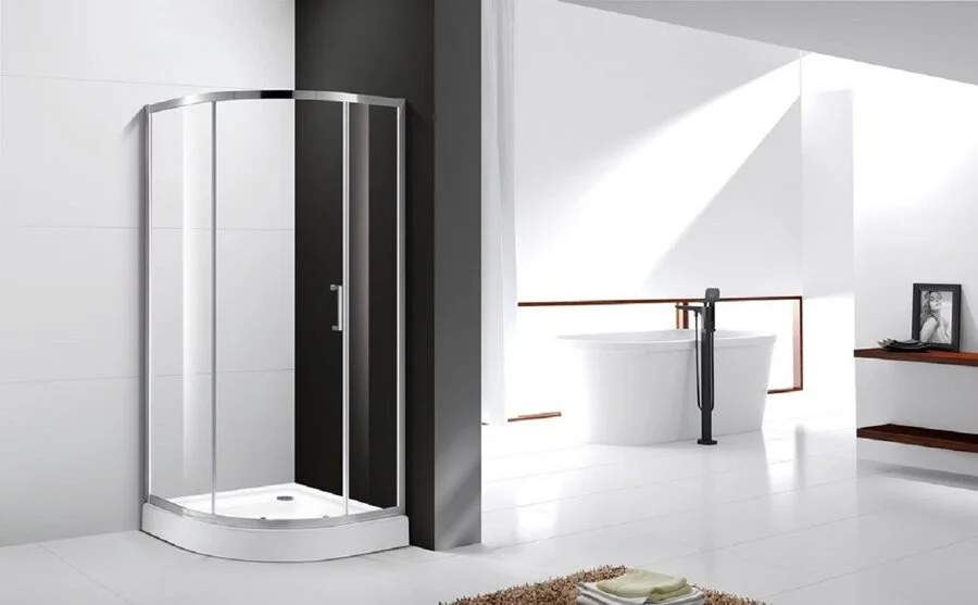 Душевой уголок Cezares Molveno 100х100 см стекло прозрачное профиль хром, современные, hi-tech - фото 3