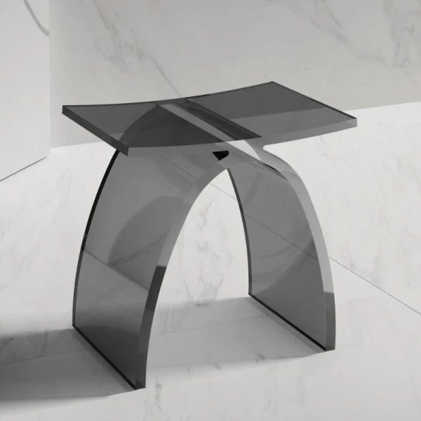 Стульчик для ванной Abber Kristall черный - фото 1