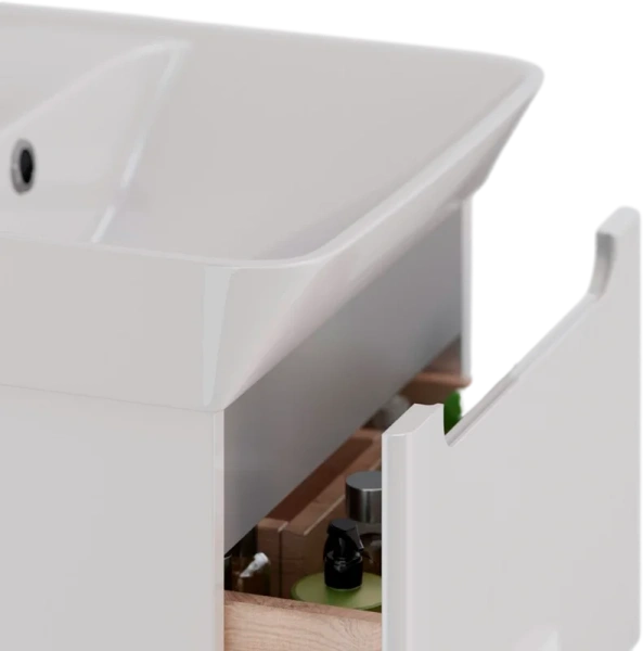 Тумба с раковиной Lemark Buno LM04B45T 45 см 2 ящика, моноблок - фото 5