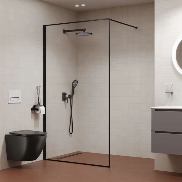 Душевой комплект IDDIS Optima Home черный матовый - фото 2