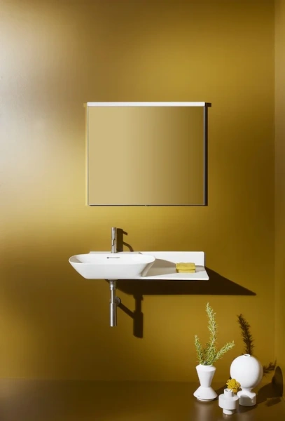 Раковина со столешницей с 1 отверстием для смесителя, с отверстием перелива, Laufen Ino 8.1330.2.104, накладные (на столешницу) - фото 2