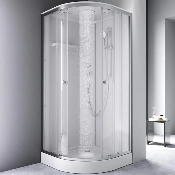 Душевая кабина Am.Pm X-Joy 90x90 см профиль хром стекло прозрачное - фото 3