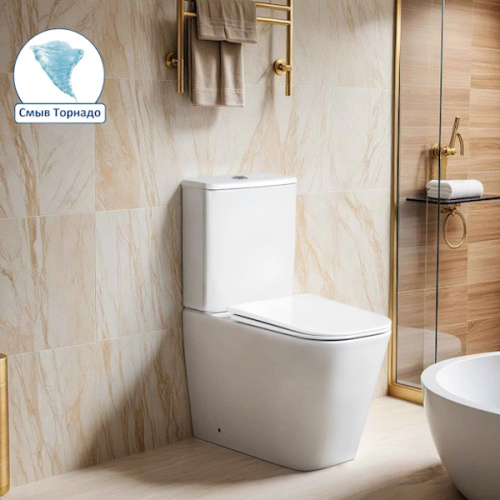 Унитаз компакт Ceruttispa Manlio безободковый - фото 2