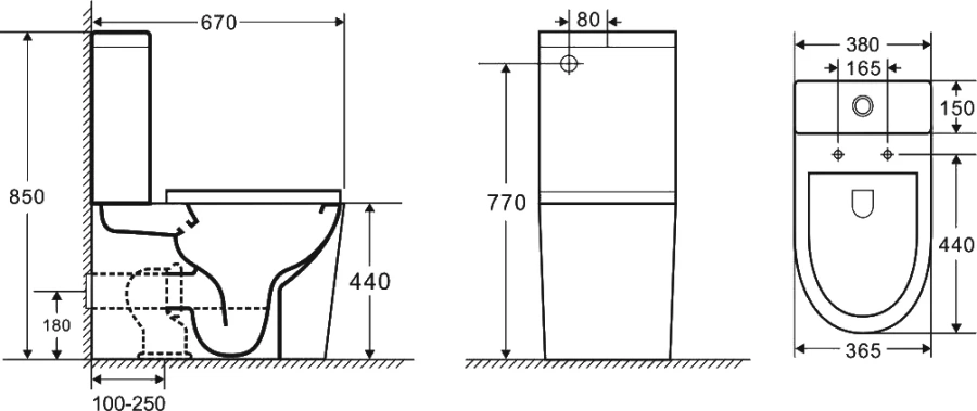 Унитаз компакт Grossman с тонкой крышкой, безободковые, сиденье с микролифтом , с антивсплеском, компакт, низкие - фото 6
