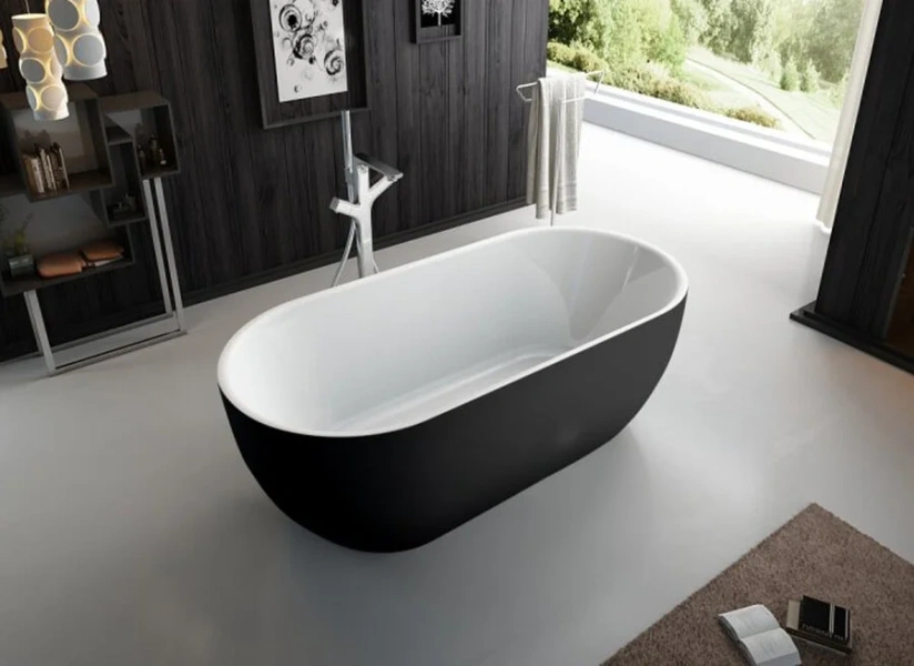 Ванна акриловая BelBagno 150х80 см черная - фото 3