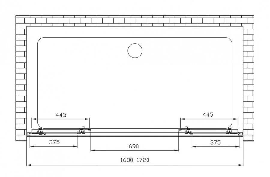 Душевая дверь в нишу Vincea Alpha 170 см стекло прозрачное, 170 см - фото 3