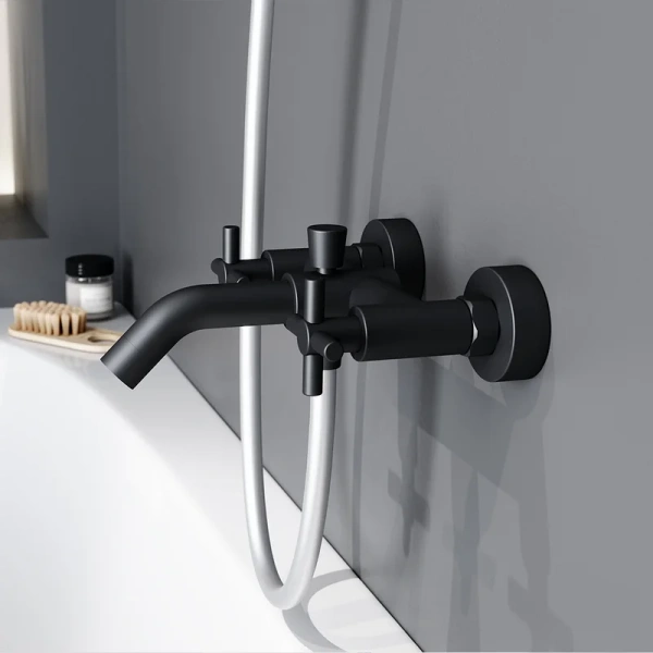 Смеситель для ванны и душа Damixa Neo Classic черный, современные, hi-tech - фото 3