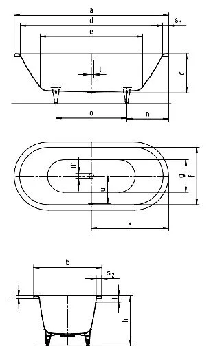 Ванна стальная Kaldewei Classic Duo Oval mod. 111 180x80 см без покрытия, современныe, hi-tech - фото 3