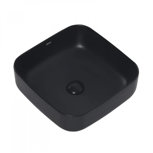 Раковина Abber Rechteck 38,5 см черная матовая, маленькие, в форме чаши, квадратная - фото 5