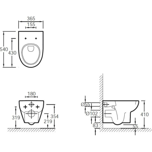 Схема, без бачка, со скрытым бачком - фото 3