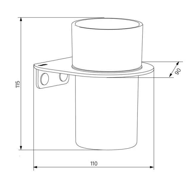 Стакан для ванной IDDIS Noa нержавеющая сталь - фото 2